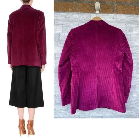 Dries Van Noten Stretch-Cotton Corduroy Jacket in fuchsia size 38/small - Picture 3 of 17